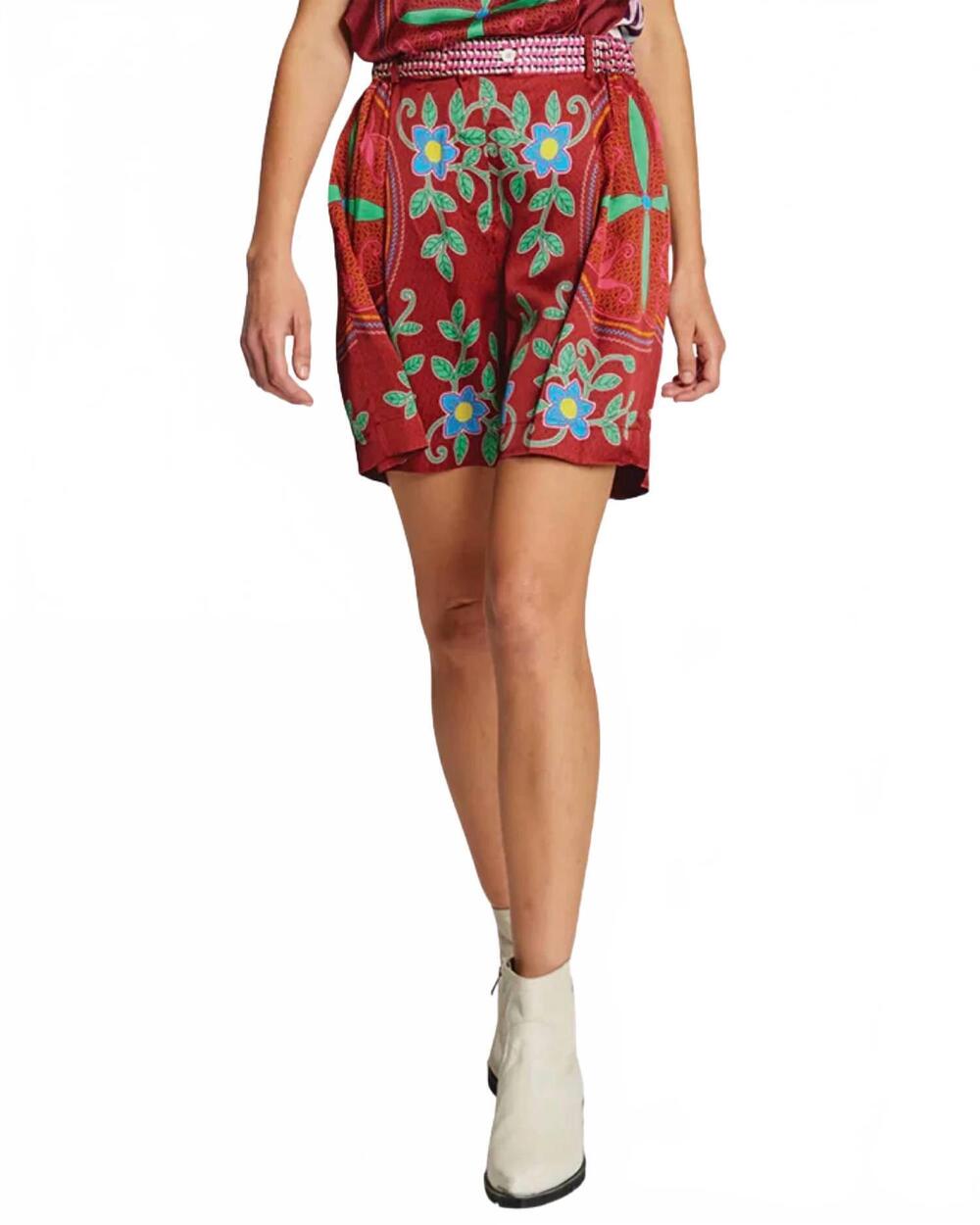NEW ME369 juliette pleated shorts in shipibo